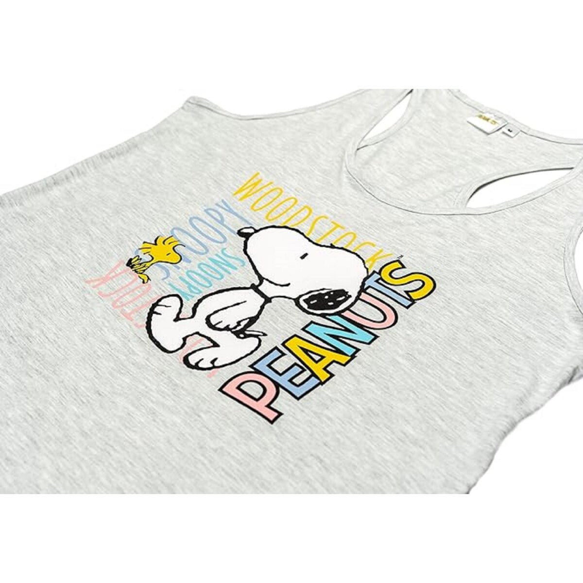 Snoopy Damen Schlafanzug aus Baumwolle – Ärmelloses Pyjama Set mit Tanktop & Shorts