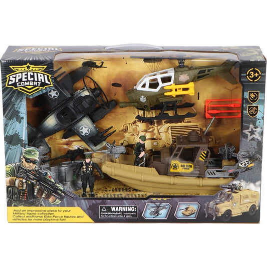 Jollity Works Armee Spielset – Boot mit Figuren & Zubehör
