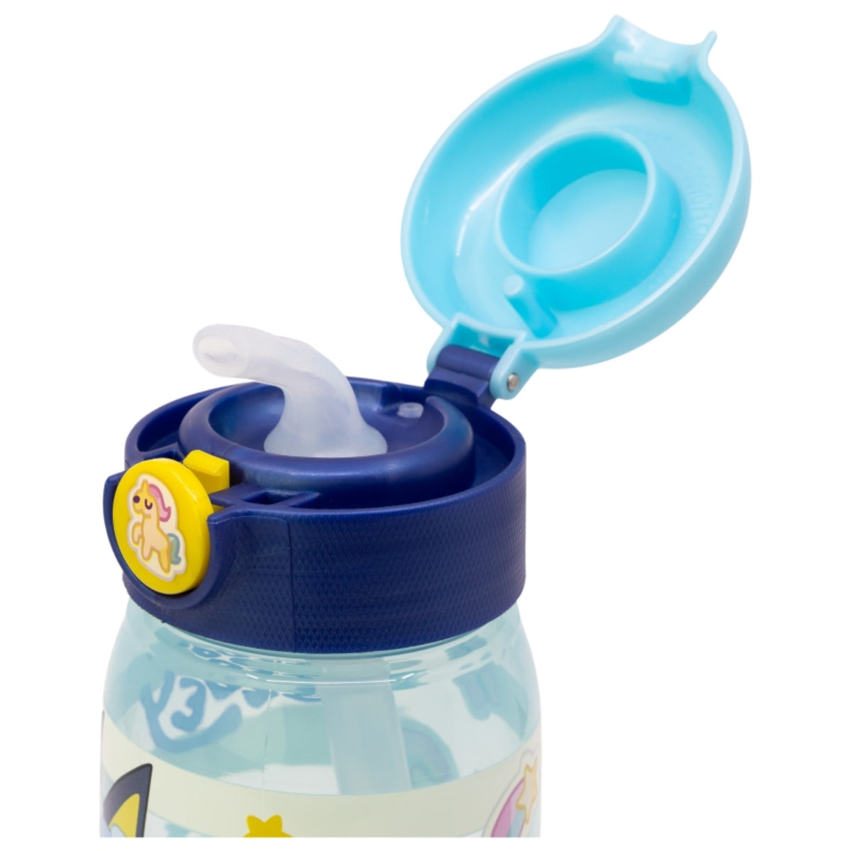 Bluey Wasserflasche 510ml Kinderflasche mit Trinkhalm & Deckel