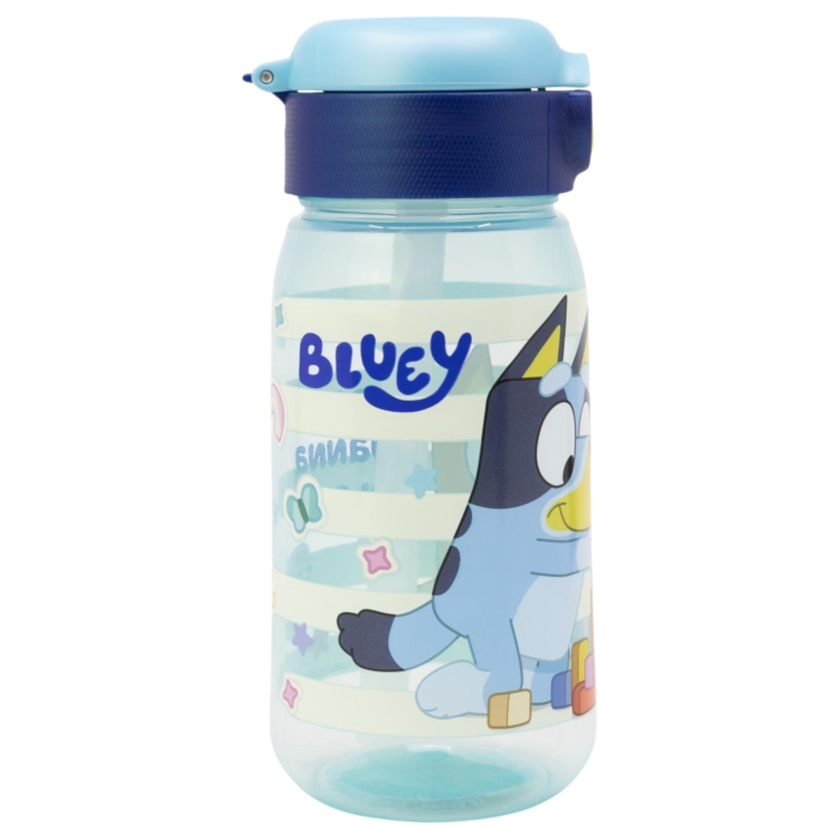 Bluey Wasserflasche 510ml Kinderflasche mit Trinkhalm & Deckel