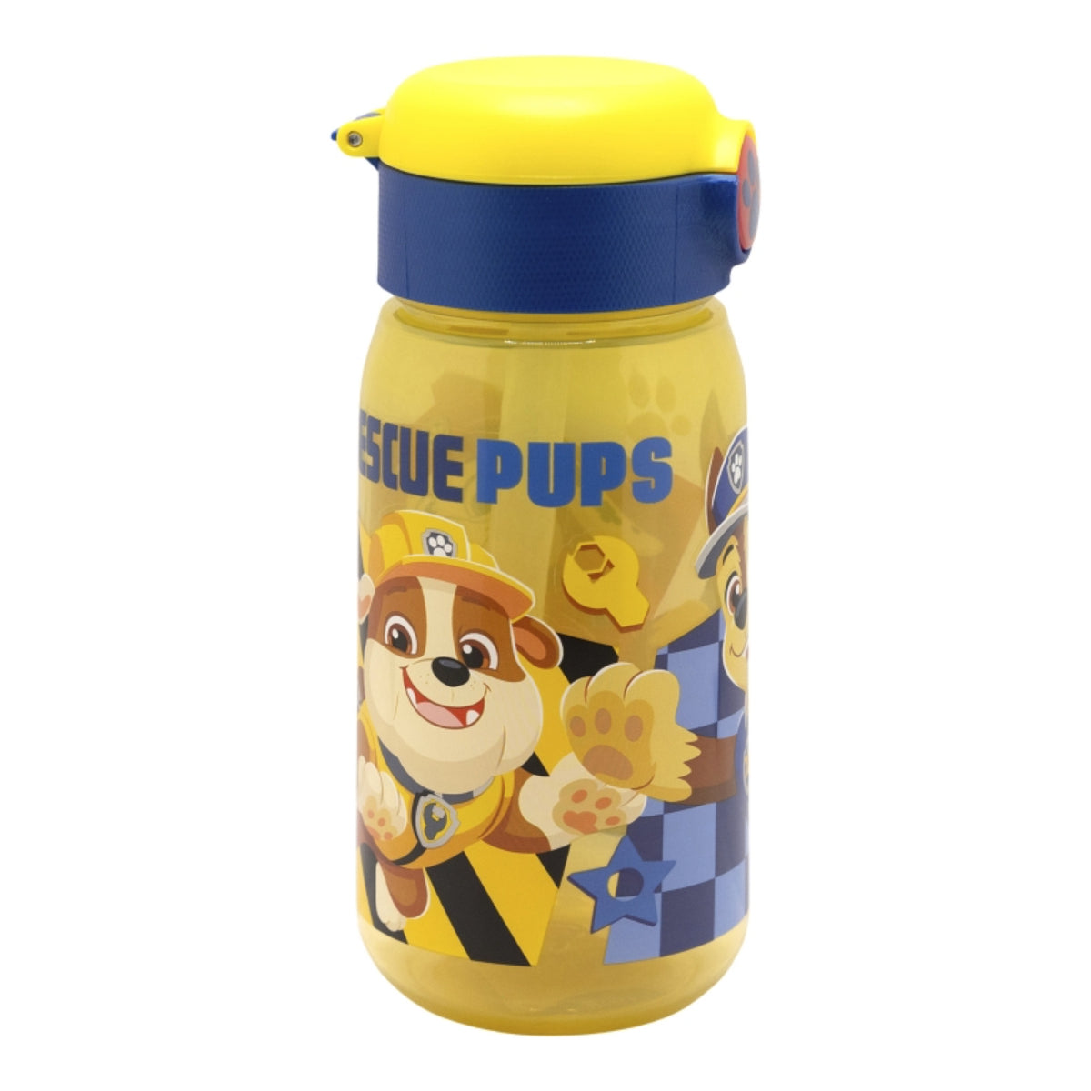 Paw Patrol Wasserflasche 510ml Kinderflasche mit Trinkhalm & Deckel