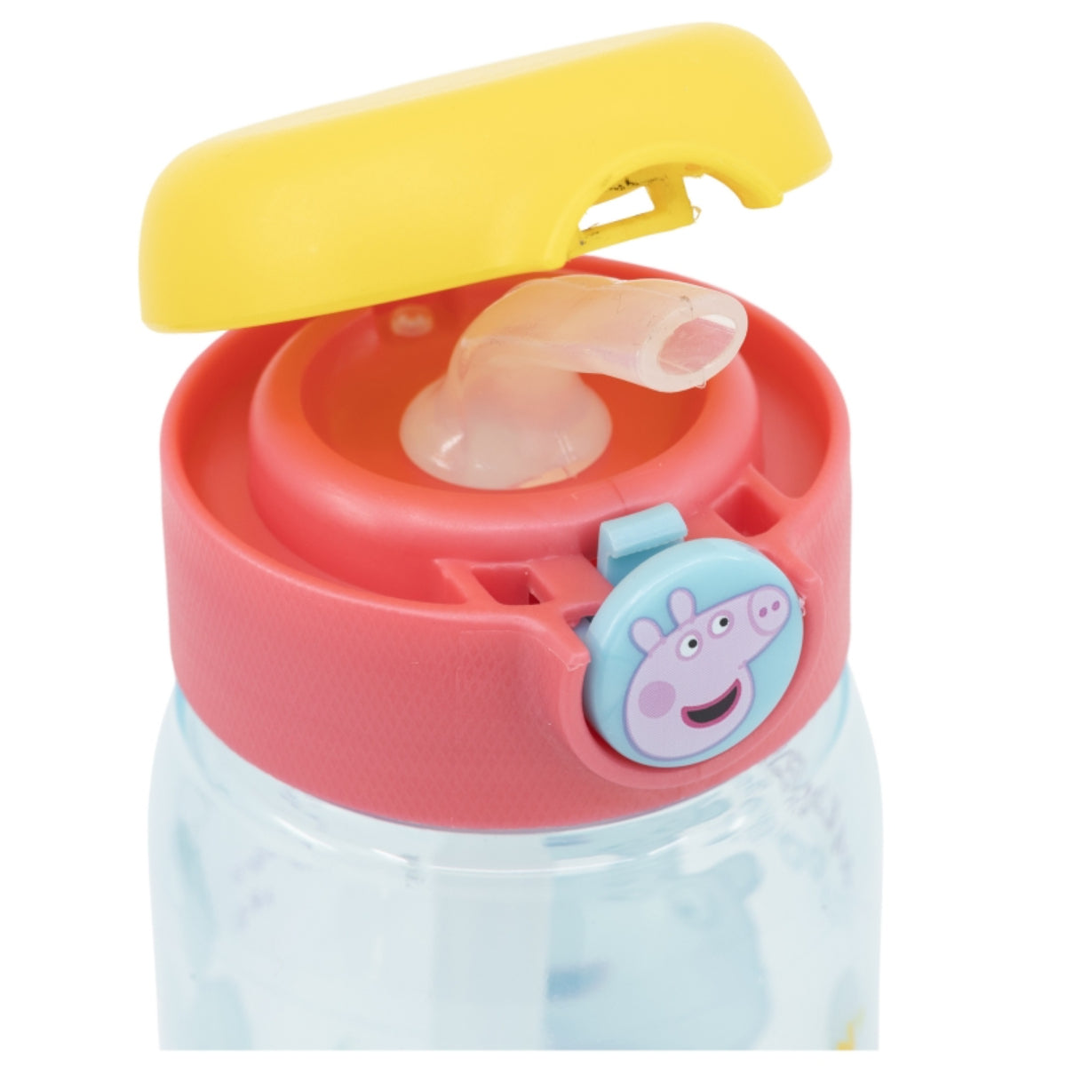 Peppa Pig Trinkflasche 510ml – Kinderflasche mit Trinkhalm & Druckverschluss