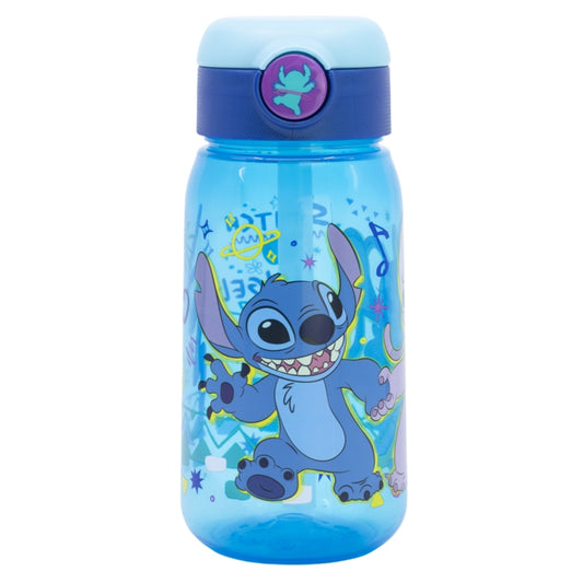 Lilo & Stitch Trinkflasche 510ml Kinderflasche mit Trinkhalm & Druckverschluss