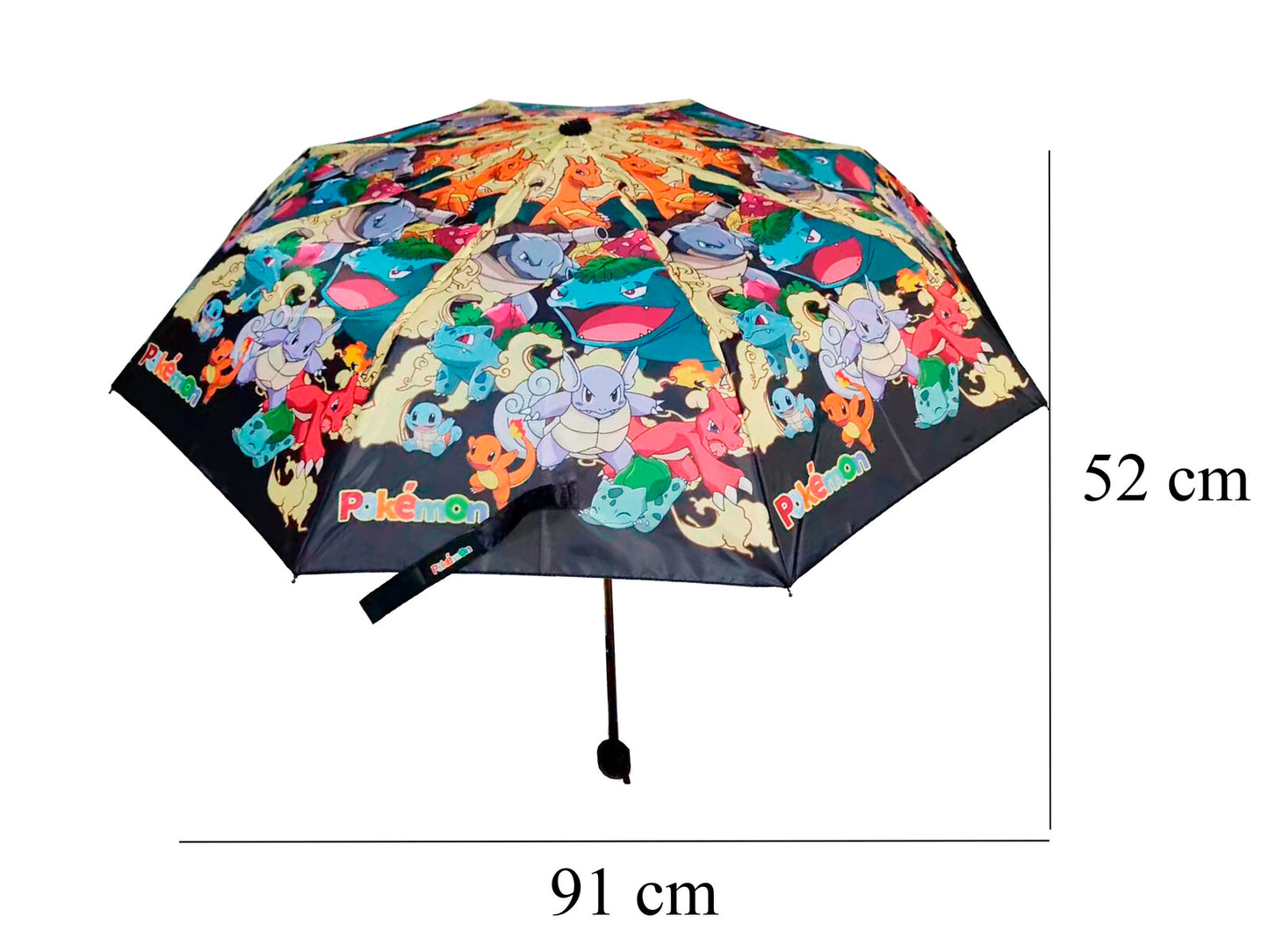 Pokémon Taschenschirm 52 cm Regenschirm faltbar für Alltag Reise und unterwegs