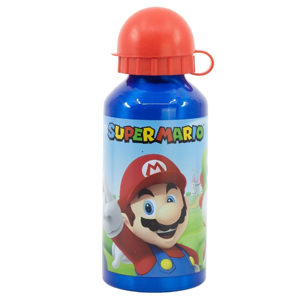 Super Mario Aluminium Flasche 400 ml – Robuste Kinder Trinkflasche