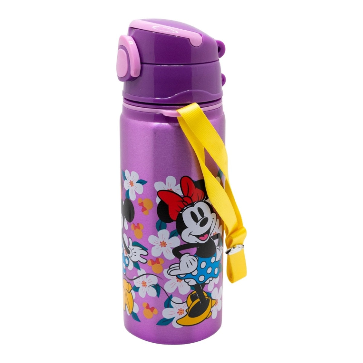 Disney Minnie Aluminium Trinkflasche 730 ml mit Strohhalm & Tragegurt
