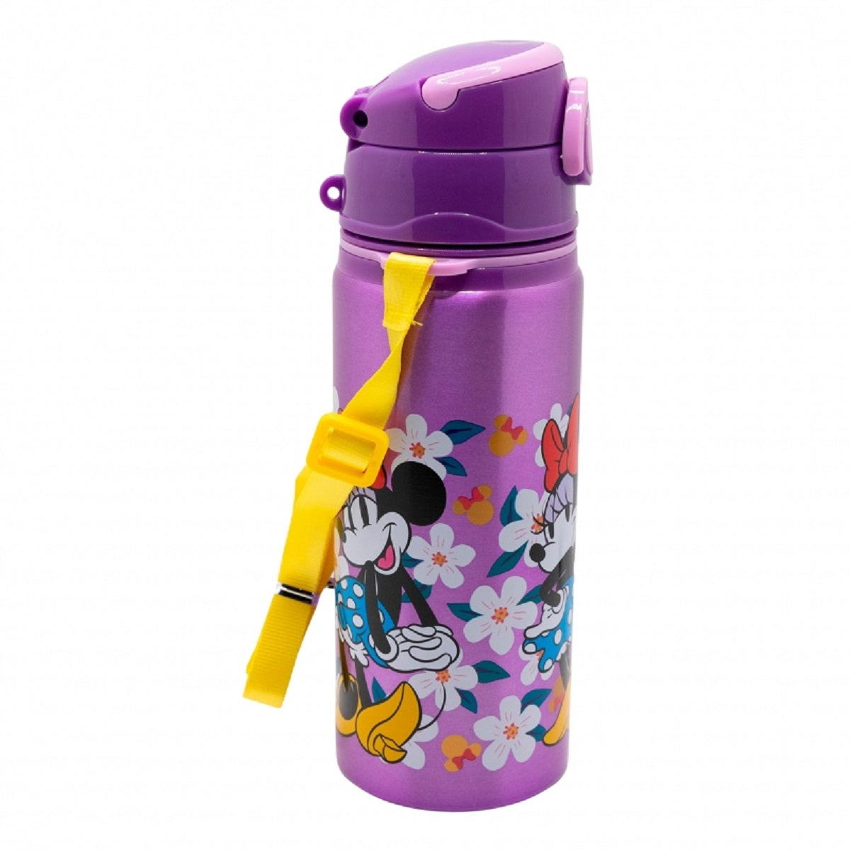 Disney Minnie Aluminium Trinkflasche 730 ml mit Strohhalm & Tragegurt