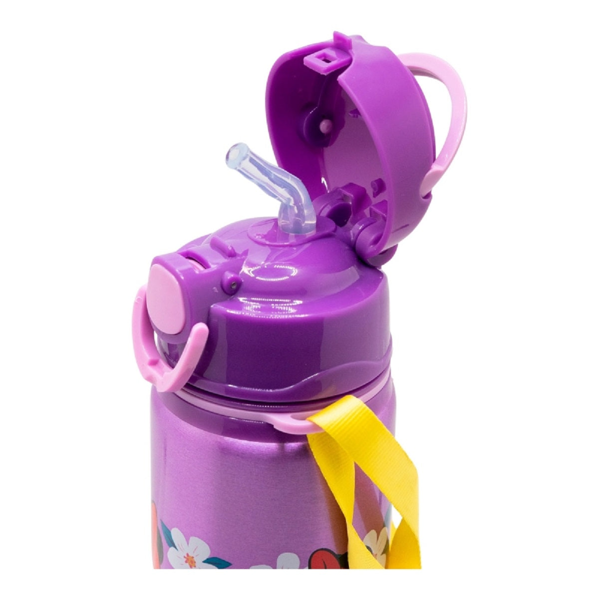 Disney Minnie Aluminium Trinkflasche 730 ml mit Strohhalm & Tragegurt