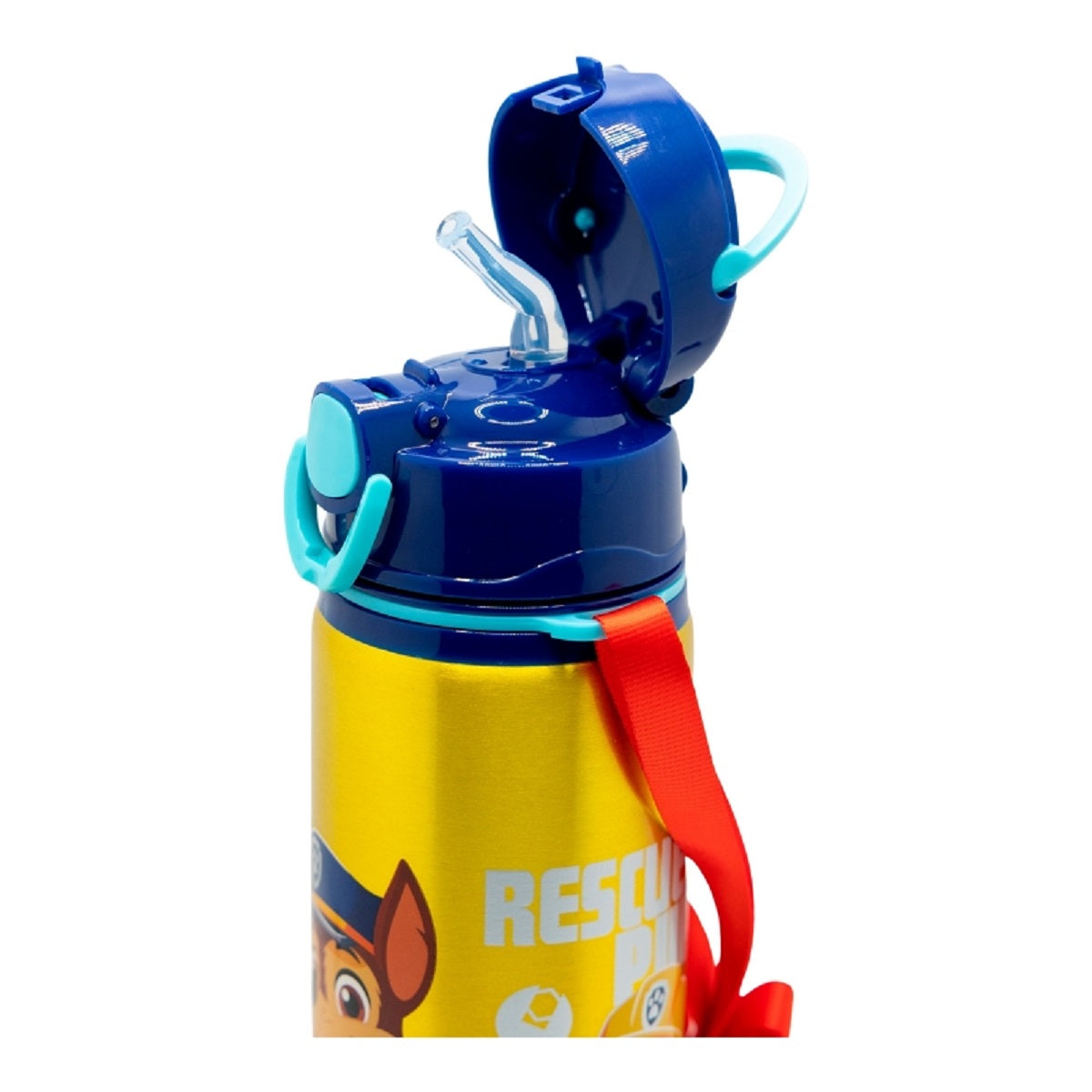 Paw Patrol Aluminium Trinkflasche 730 ml mit Strohhalm & Tragegurt