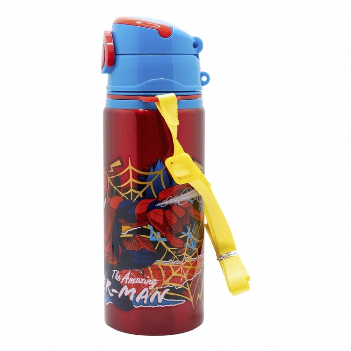 Spiderman Aluminium Trinkflasche 730 ml mit Strohhalm & Tragegurt