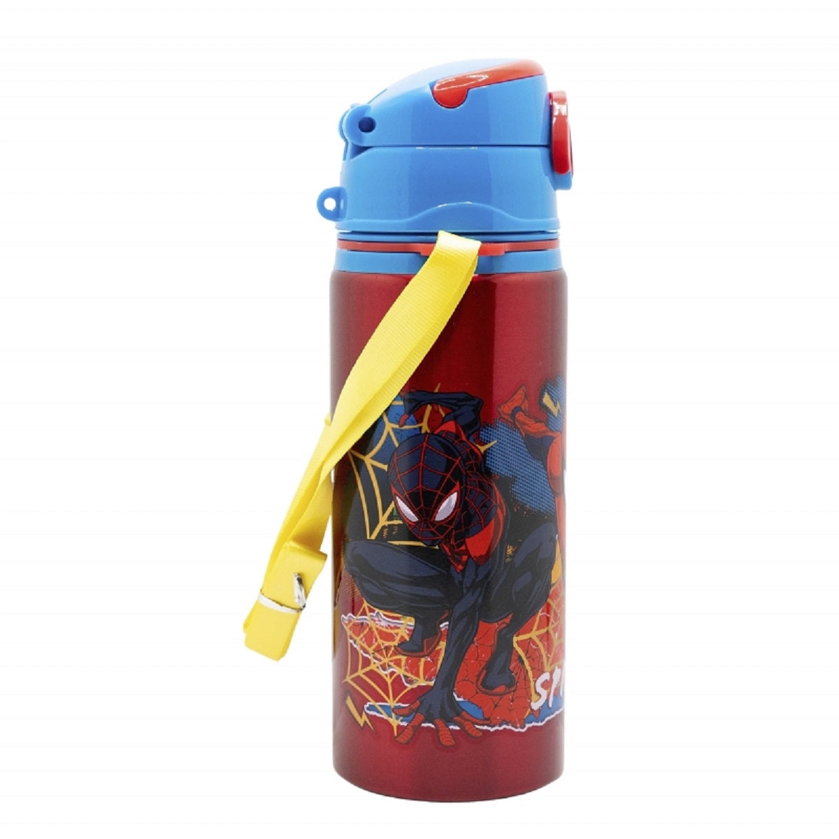 Spiderman Aluminium Trinkflasche 730 ml mit Strohhalm & Tragegurt