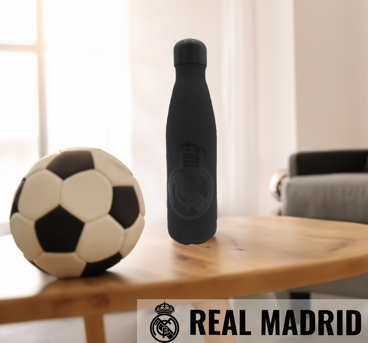 Real Madrid Edelstahl Trinkflasche Isolierflasche 500ml schwarz
