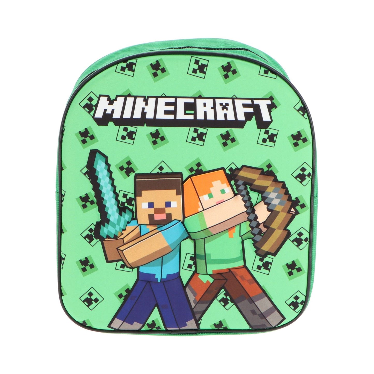 Minecraft 3D-Rucksack Kinder – Schulranzen Jungen mit Creeper Motiv