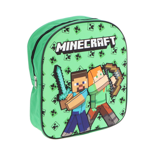 Minecraft 3D-Rucksack Kinder – Schulranzen Jungen mit Creeper Motiv