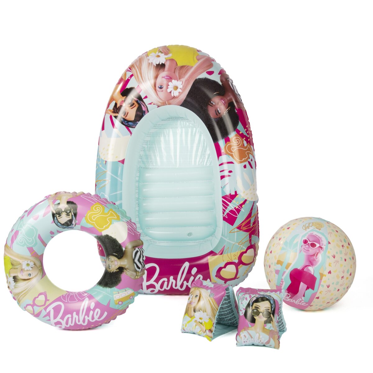 Barbie Schwimmset mit Boot für Kinder 4-teiliges Set Ein Must-Have für den Sommer