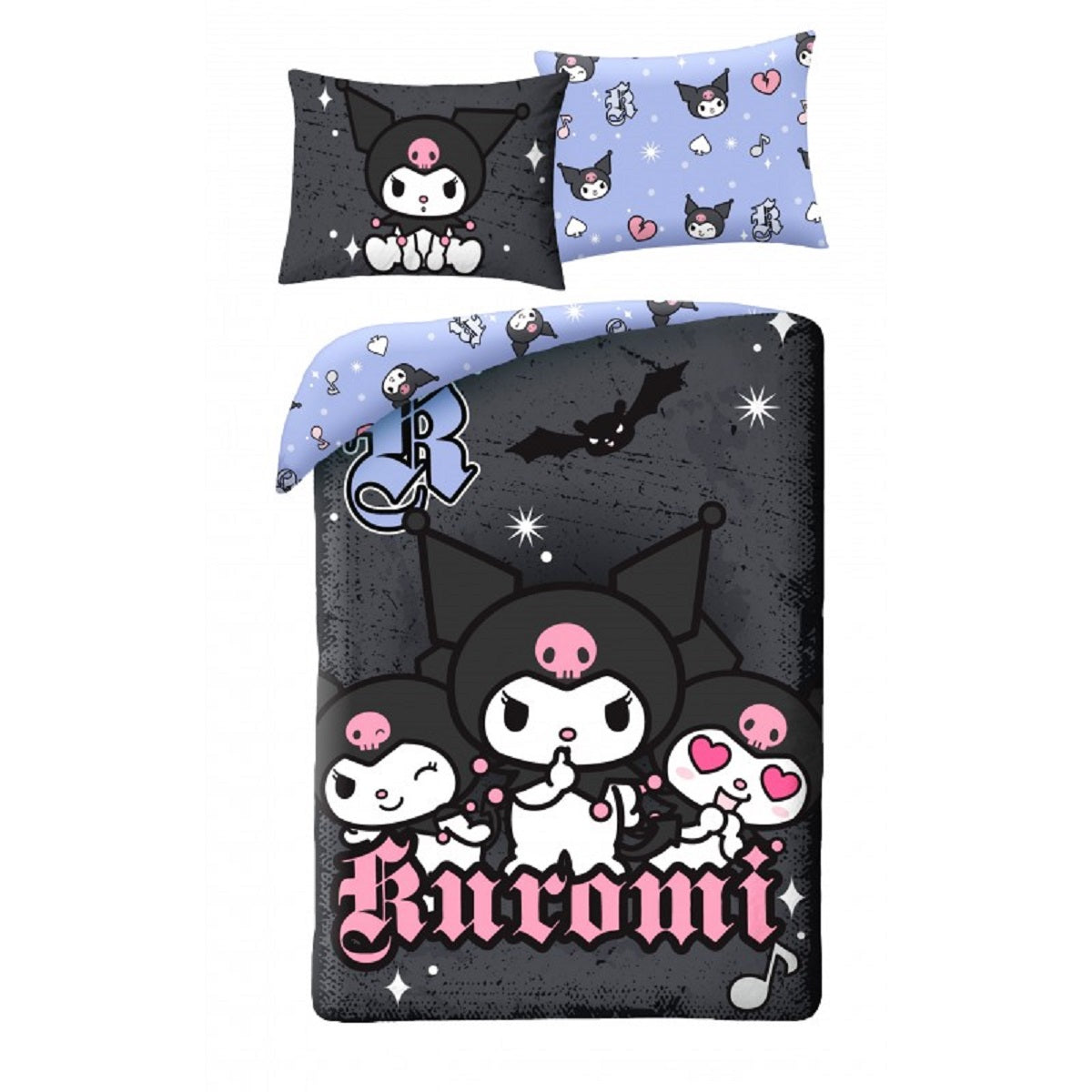 Hello Kitty Bettwäsche Set aus Mikrofaser Bettdeckenbezug 140 × 200 cm mit 70 × 90 cm Kissenbezug