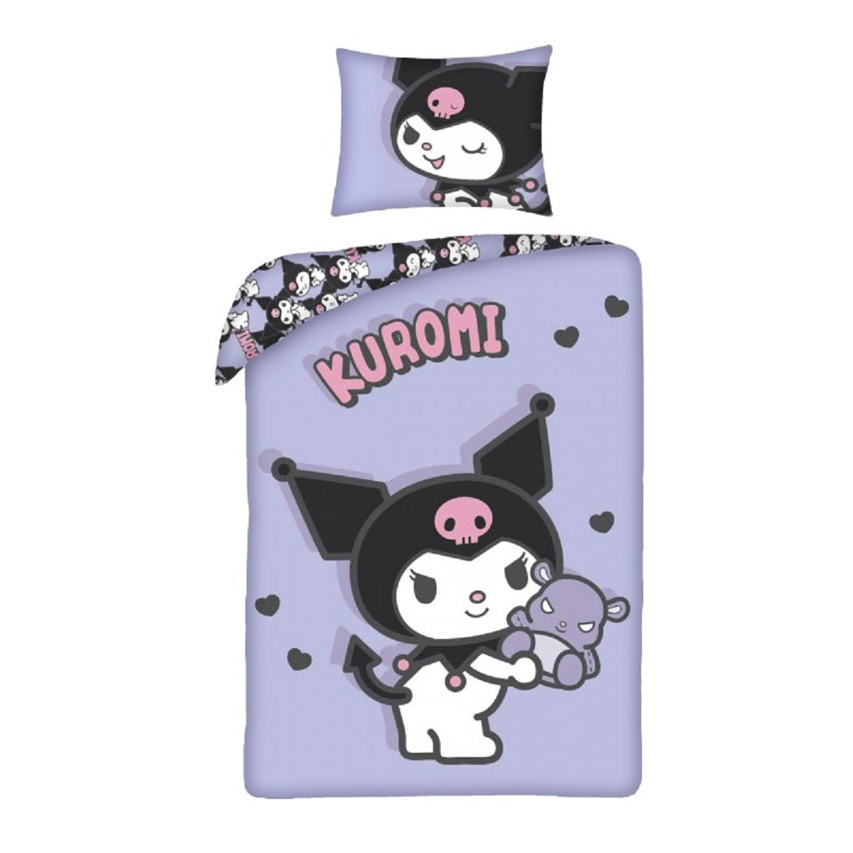 Hello Kitty Bettwäsche Set aus Mikrofaser Bettdeckenbezug 140 × 200 cm mit 70 × 90 cm Kissenbezug