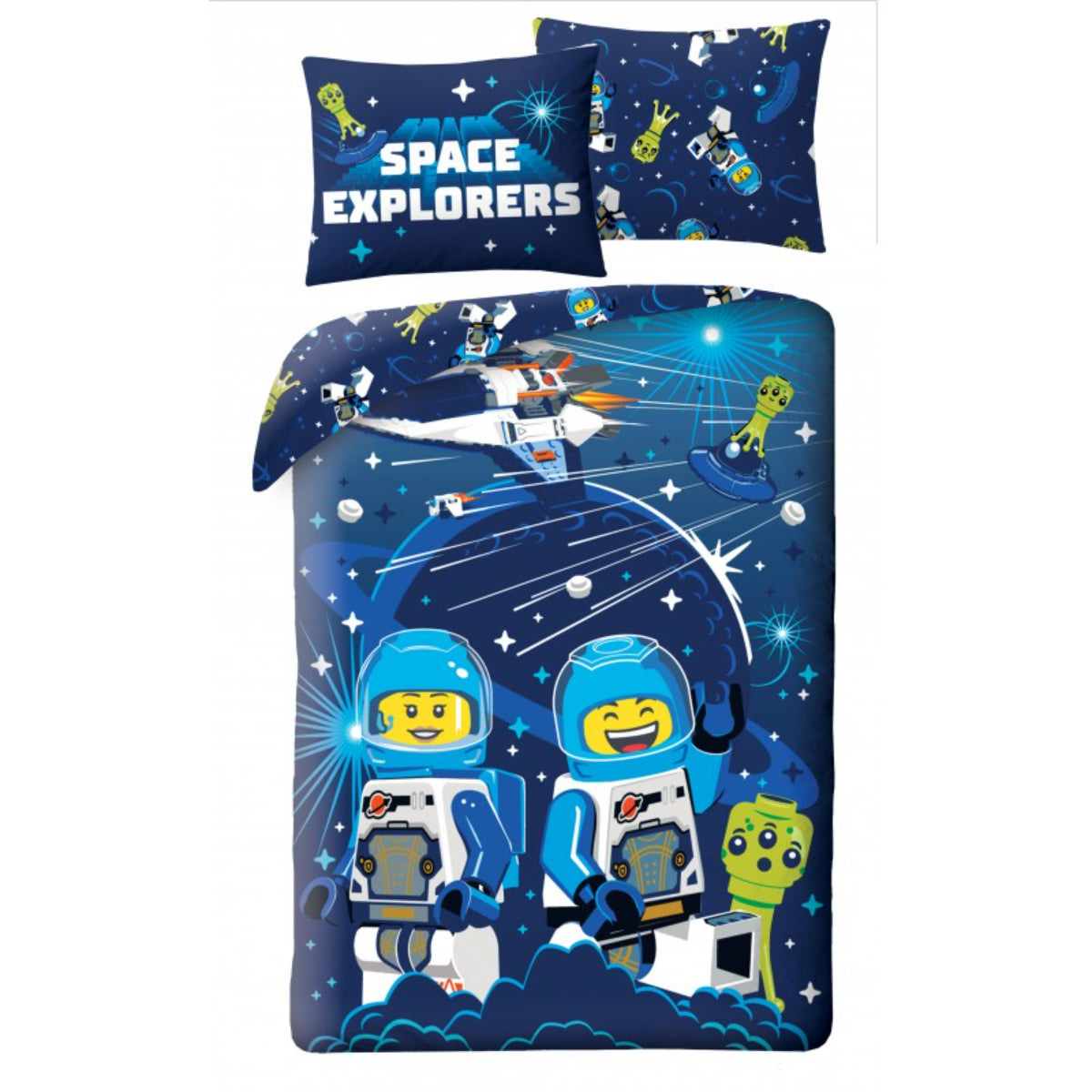 Lego City Bettbezug Set 140 × 200 cm Polyester Jungen Mädchen Zimmer
