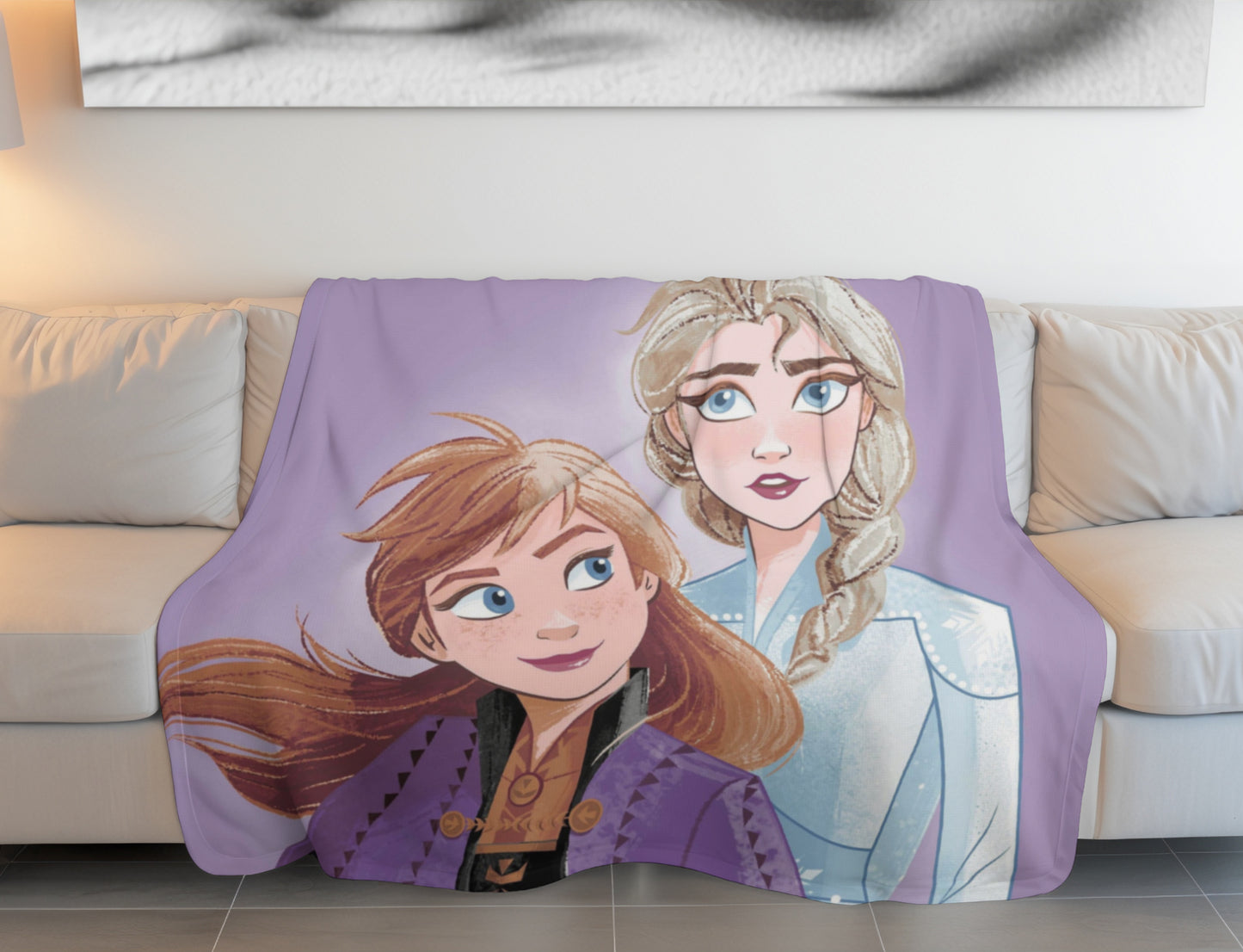 Disney Frozen Mikroflanelldecke 100x150 cm Kuscheldecke aus 100 % Polyester, Weich & Warm