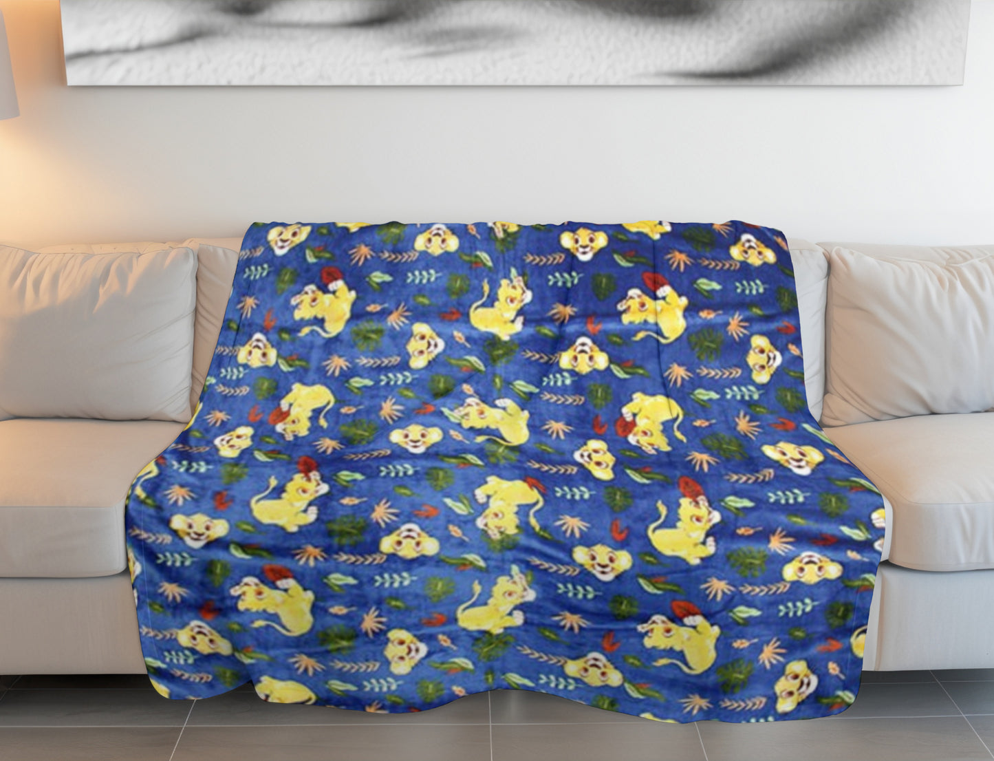 Disney Lion King Flanell Decke 110x150 cm – Weiche Kuscheldecke für Kinder & Fans