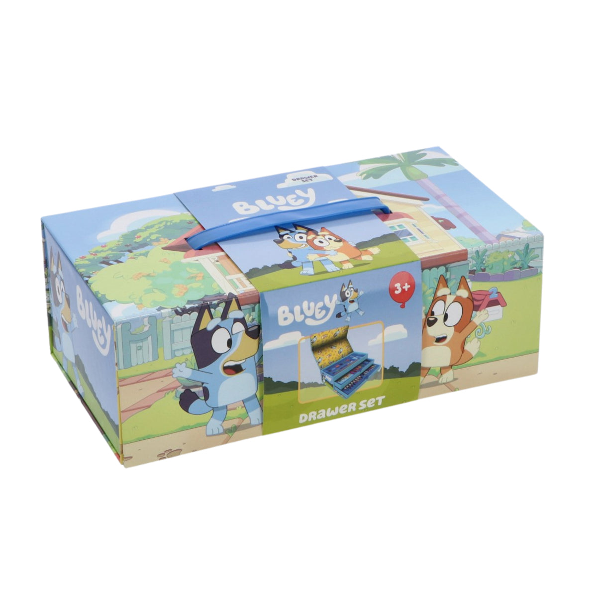 Bluey Malkoffer für Kinder – Kreativset mit Stiften, Farben und Wasserfarbkasten