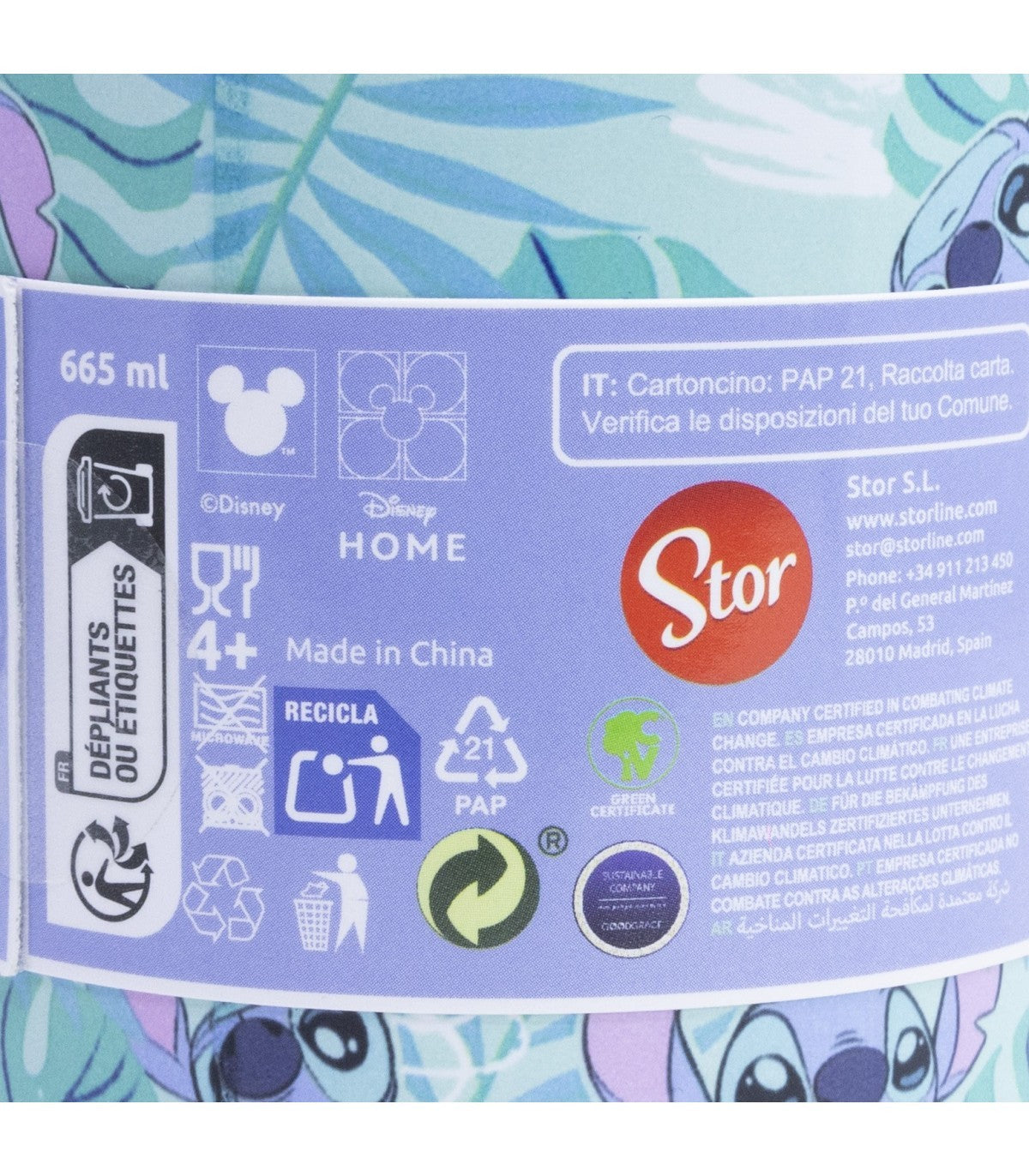 Disney Lilo & Stitch Thermoflasche 515 ml aus Edelstahl doppelwandig für warme und kalte Getränke