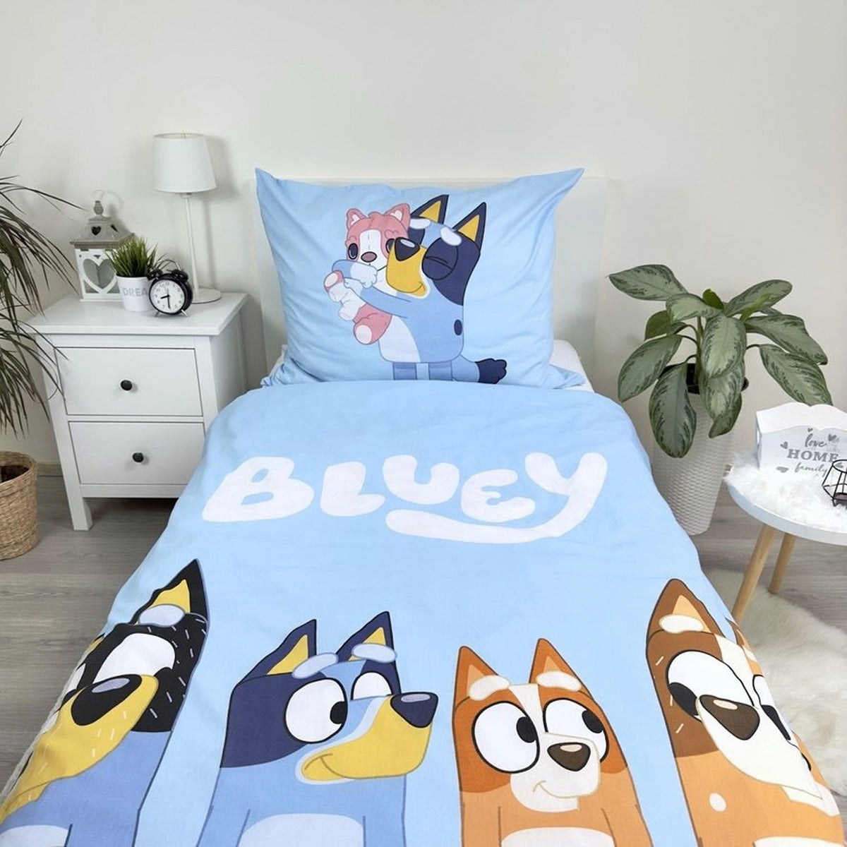 Bluey Bettwäsche-Set aus Baumwolle - 140 x 200 cm + 70 x 90 cm