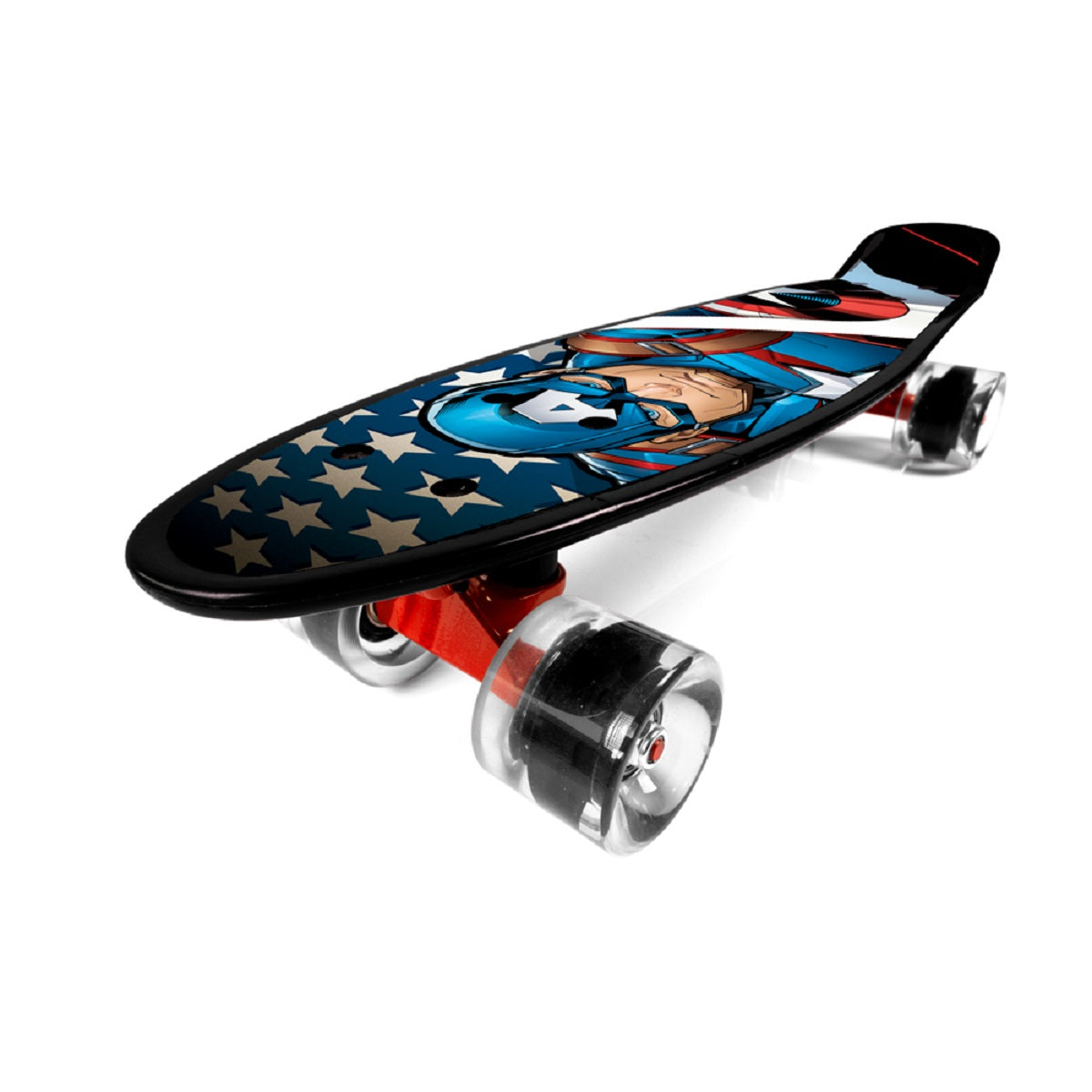 Captain America Pennyboard – Polypropylen-Board mit ABEC-7 Lagern