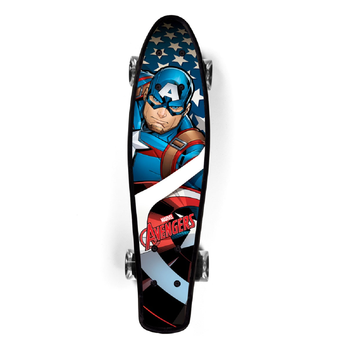 Captain America Pennyboard – Polypropylen-Board mit ABEC-7 Lagern