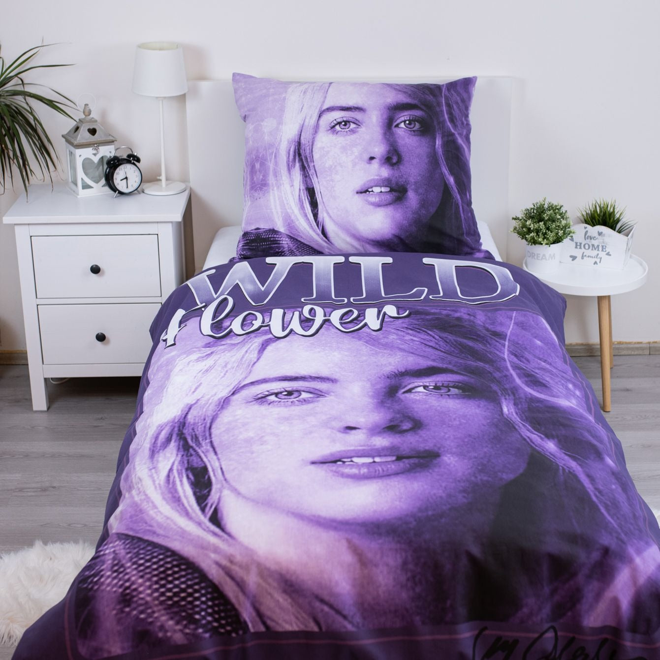 Billie Eilish Bettwäsche-Set aus Baumwolle - 140 x 200 cm + 70 x 90 cm