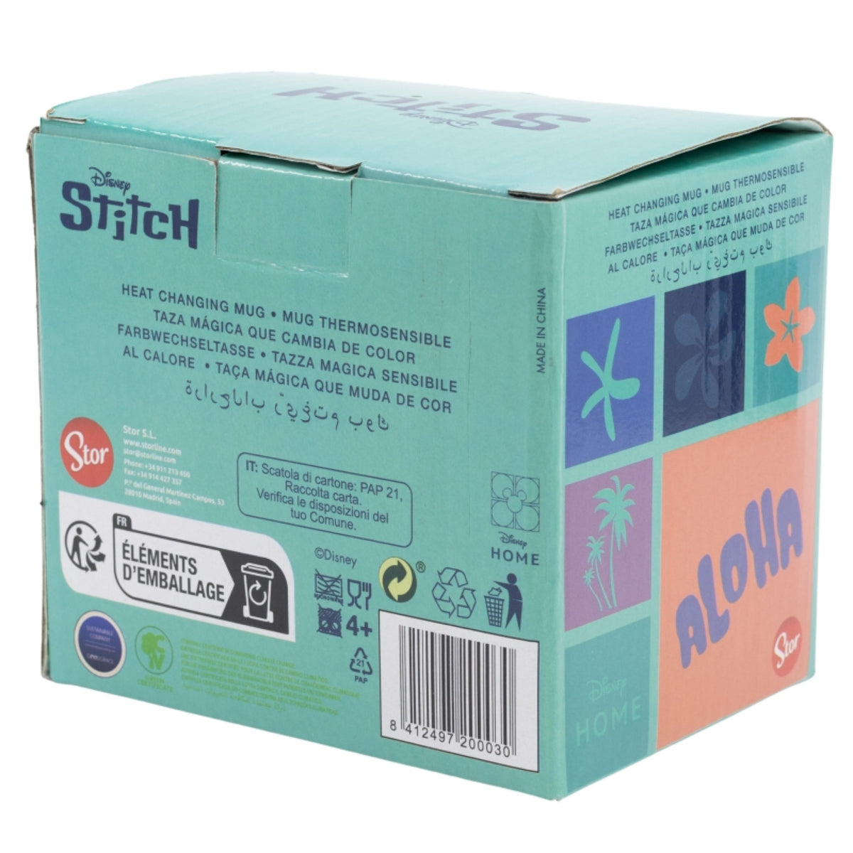 Disney Stitch 325 ml Keramikbecher in Geschenkbox mit Charakterdesign