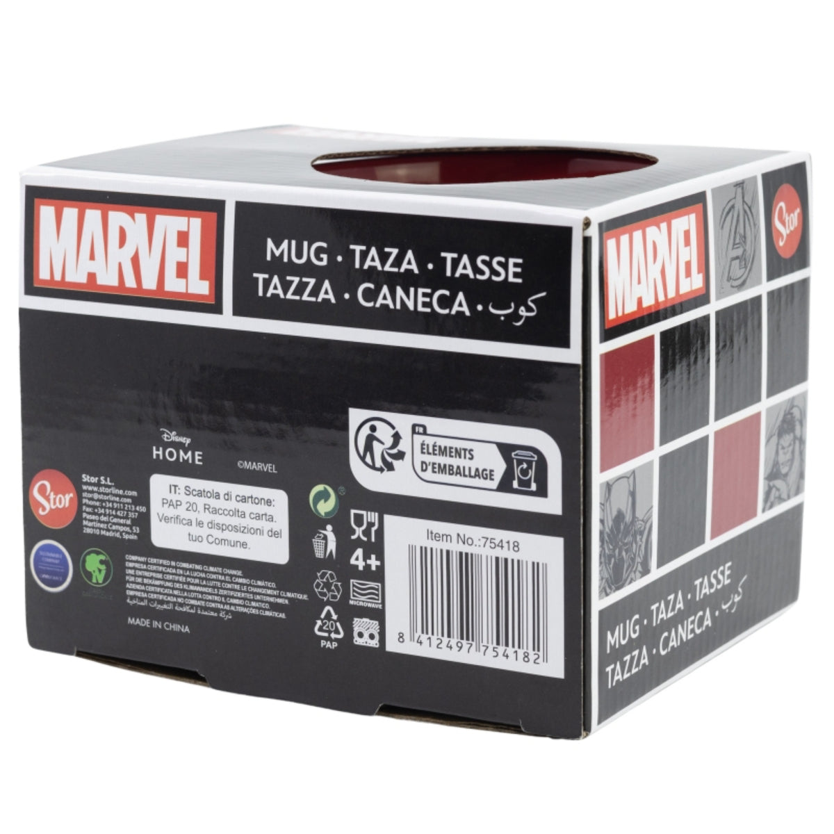 Marvel 380 ml Keramikbecher in Geschenkbox mit Charakterdesign