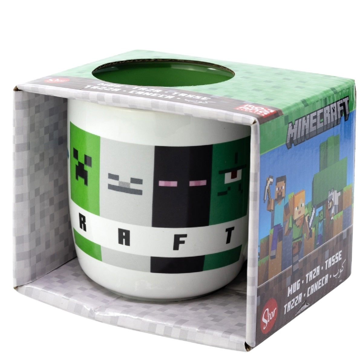 Minecraft 380 ml Keramikbecher in Geschenkbox mit Charakterdesign