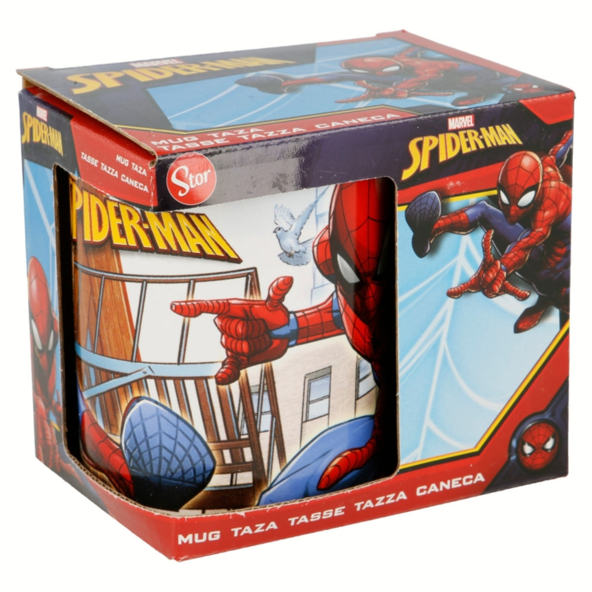 Spiderman Tasse 325ml Keramikbecher für Kinder Geschenkset Boy Icons