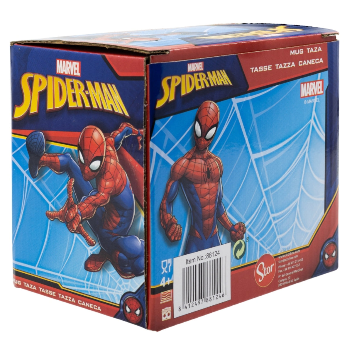 Spiderman Tasse 325ml Keramikbecher für Kinder Geschenkset Boy Icons