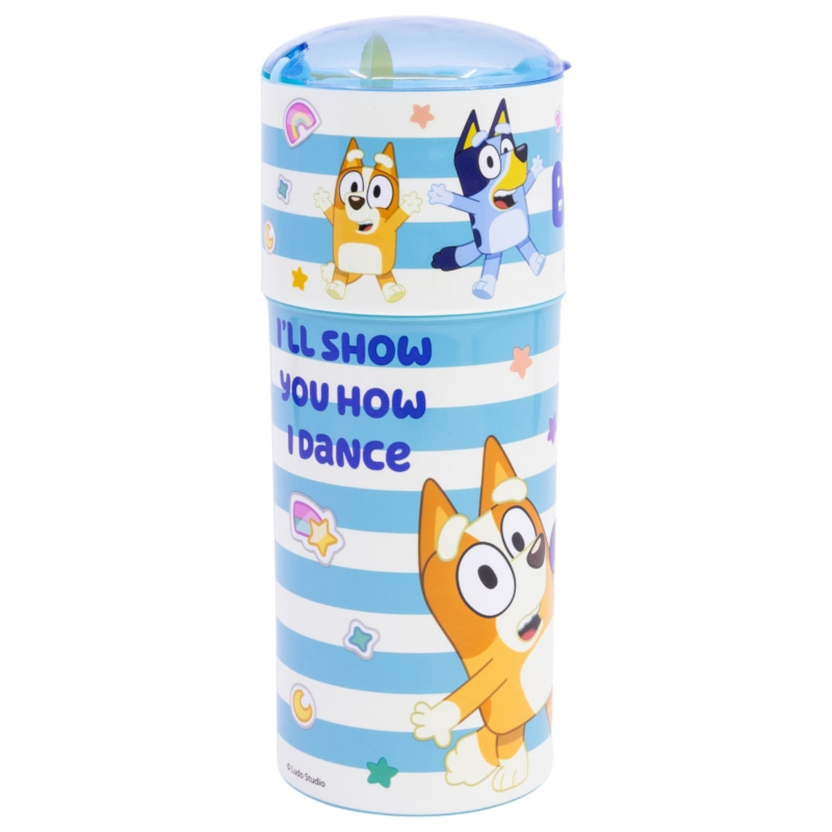 Bluey Wasserflasche 350ml – aus Kunststoff mit Klapp-Trinköffnung