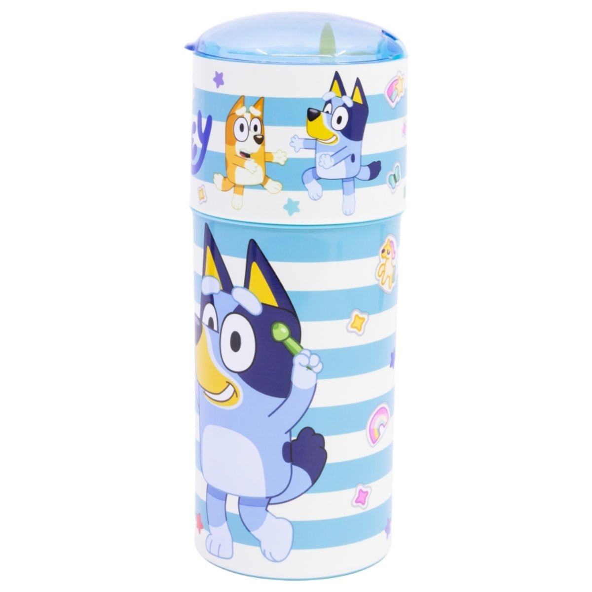 Bluey Wasserflasche 350ml – aus Kunststoff mit Klapp-Trinköffnung