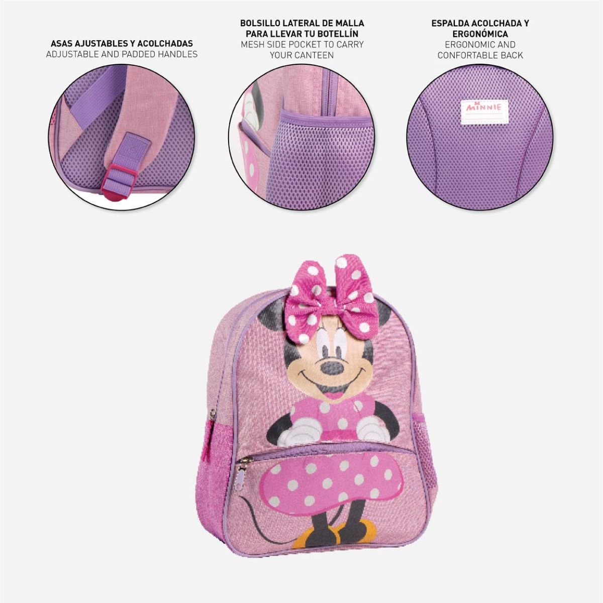 Disney Minnie Mouse Freizeittasche Leichter Rucksack für Kinder – Ideal für Spielplatz und Kita