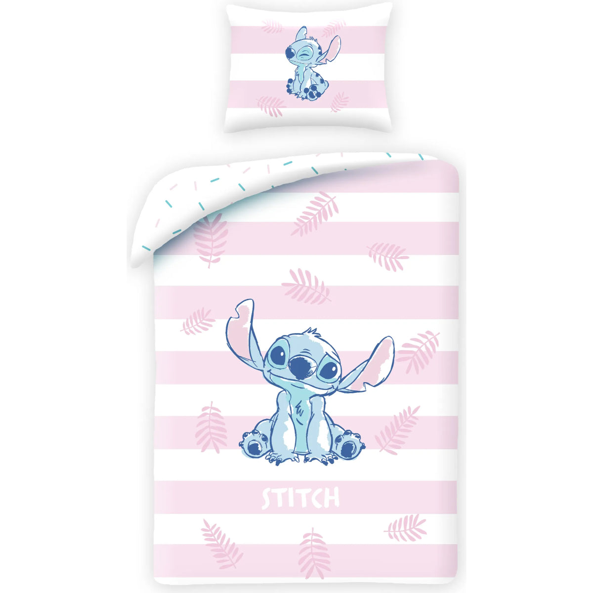 Lilo & Stitch Bettwäsche Set aus Baumwolle Bettdeckenbezug 140 × 200 cm mit 70 × 90 cm Kissenbezug