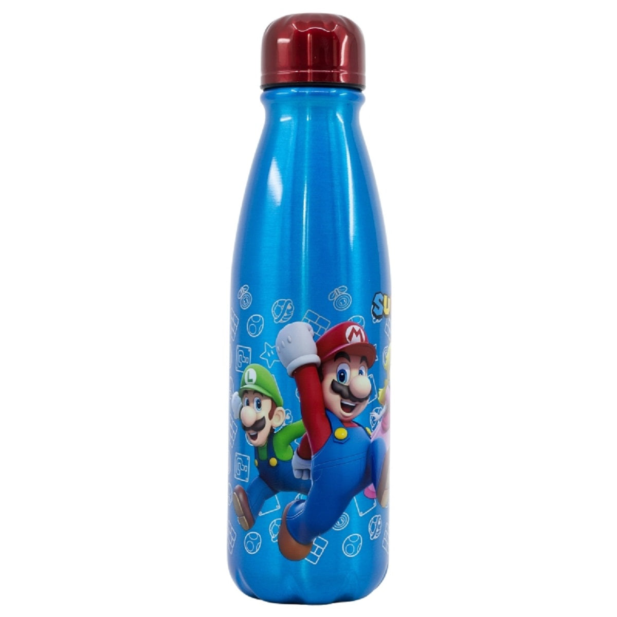 SUPER MARIO Aluminium Flasche 600 ml – Ideal für junge Abenteurer