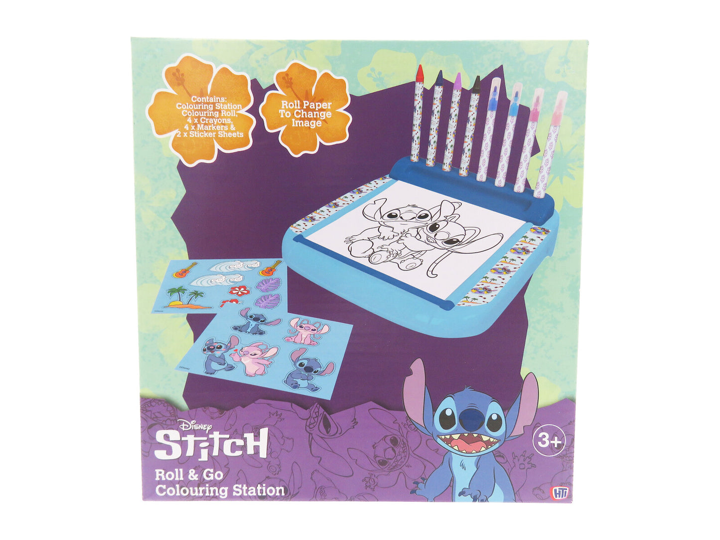 Disney LIlo & Stitch Zeichenstation Malset mit Papierrolle, Stiften und Aufklebervorlagen