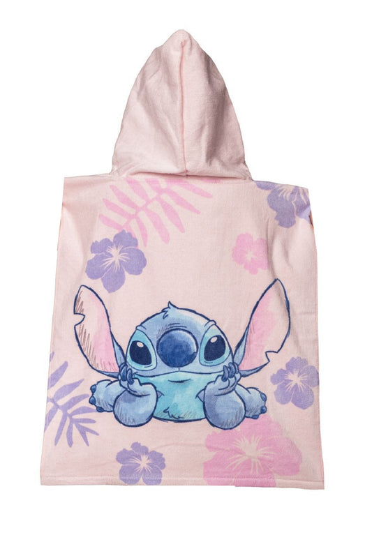 Lilo & Stitch Badeponcho für Kinder Hochwertiger Frottee aus 100 % Baumwolle