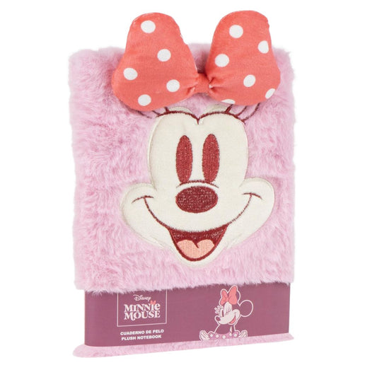 Disney Minnie Mouse A5 gepolstertes Notizbuch – Kuscheliges Tagebuch für Kinder