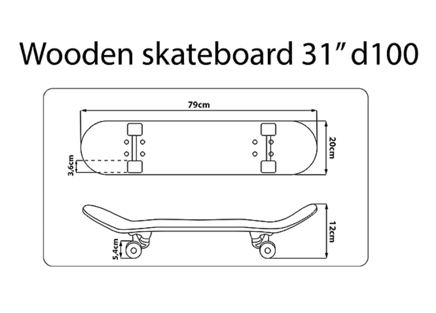 Disney Minnie Mouse Skateboard Perfekt für Gehwege & Parks 79x20x12 cm