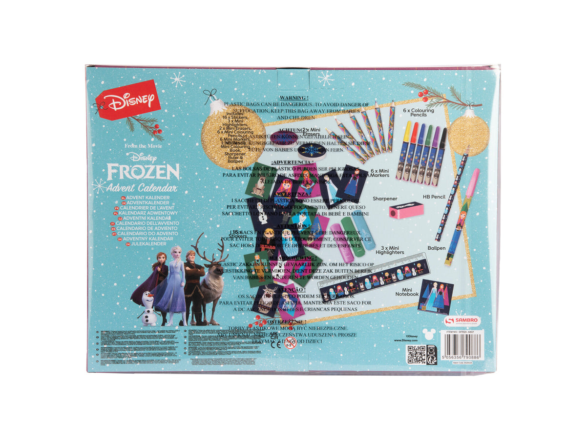Disney Frozen Adventskalender mit 24 Überraschungen Zubehör Mini Spielzeug und Deko für Weihnachten