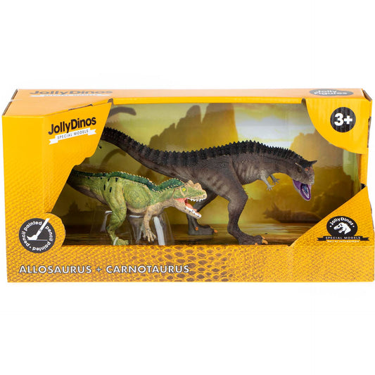 Jollity 2-Pack Carnotaurus Detailreiche Dinosaurier für kreative Spielwelten
