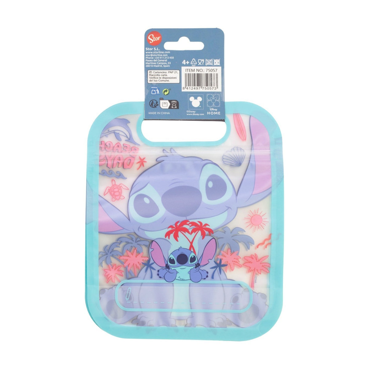 Disney Lilo & Stitch 4 Stück Snackbeutel mit Zip Verschluss für Obst Kekse und Snacks