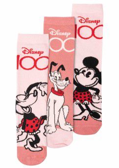 Disney Minnie Mouse Socken 3er Set – Niedliches Rosa-Design für kleine Fans