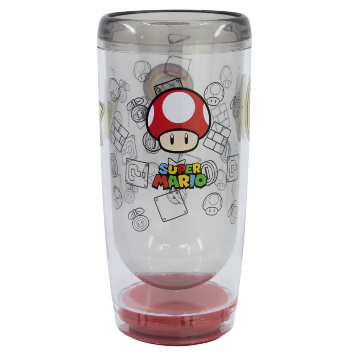 Super Mario Becher mit Smartgrip 705 ml Doppelwandiger Thermo-Tumbler Anti-Kipp