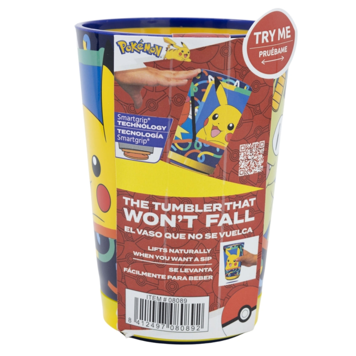 Pokemon Pikachu Kippsicher Trinkbecher PP 470 ml – Drop Safe Plastikbecher mit Smartgrip-System